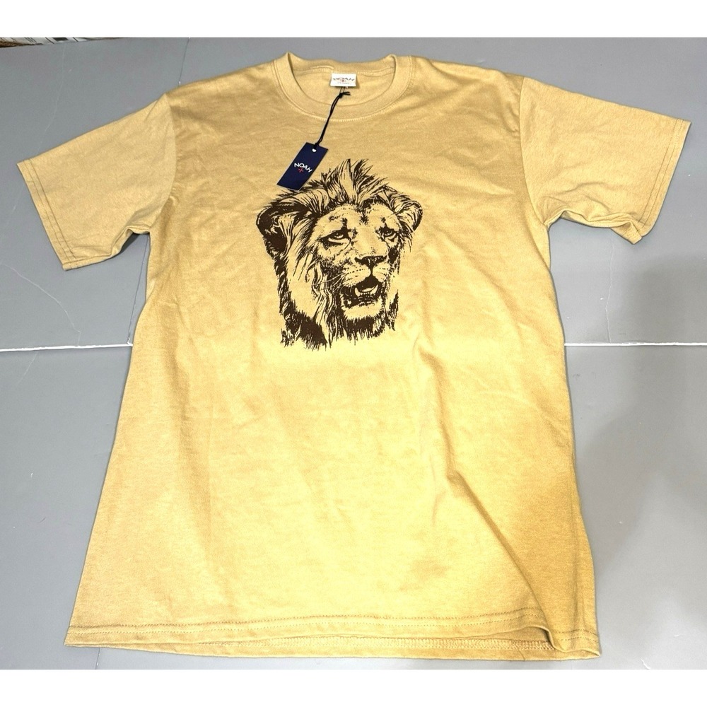 Noah Lion Head core logo Sand Tan Tee Sz M Medium !!! kith supreme aime leon